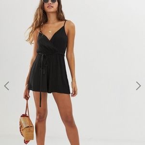Black Tie Waist Romper